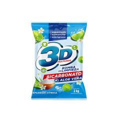 Detergente En Polvo 3d Multiusos Bomba De Limpieza Bicarbonato + Aloe Vera Aroma Explosión Cítrica X 2000gr