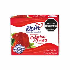 Gelatina En Polvo Konfyt Sin Azúcar Sabor A Fresa x 10gr