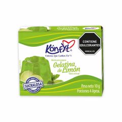 Gelatina En Polvo Konfyt Sin Azúcar Sabor A Limón x 10gr