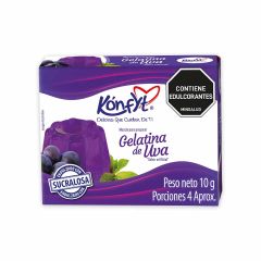 Gelatina En Polvo Konfyt Sin Azúcar Sabor A Uva x 10gr