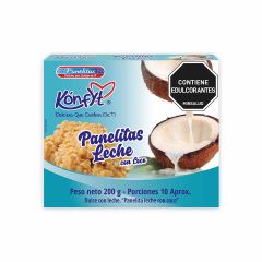 Panelitas Konfyt Dulce De Leche Con Coco Sin Azúcar x 200gr