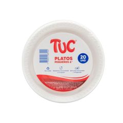 Platos Desechables Tuc Color Blanco Pequeño 6 Pulgadas X 20 Unidades