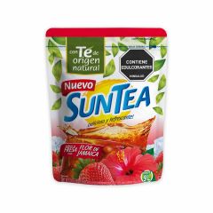 Fresco Suntea 240gr 9L Sabor A Fresa Con Flor De Jamaica