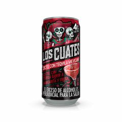 Aperitivo Los Cuates Con Tequila Sabor A Margarita Y Fresa X 269ml
