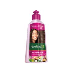 Crema Para Peinar Nutribela Liso Biokeratina Liso Y Manejable X 300ml