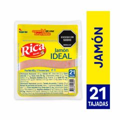 Jamón Ideal Rica x 400gr x 21 Tajadas