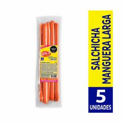 Salchicha Manguera Larga Rica x 500gr x 5 Unidades