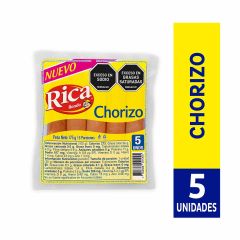 Chorizos De Cerdo Rica X 175gr X 5 Unidades