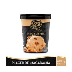 Helado Crem Helado Gold Placer De Macadamia Tarro x 600gr