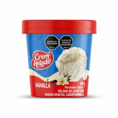 Helado Crem Helado De Leche Vainilla Tarro X 300gr