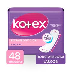 Protectores Kotex Diarios Extraprotección Largos x 48 Unidades