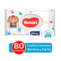 Toallitas Húmedas Huggies Manitos Y Carita x 80 Unidades