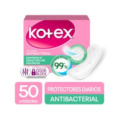 Protectores Kotex Diarios Antibacterial x 50 Unidades