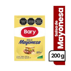 Mayonesa Bary Baja En Grasa Y Calorías Doypack x 200gr
