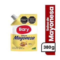 Mayonesa Bary Baja En Grasa Y Calorías Doypack X 380gr