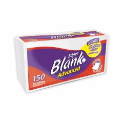Servilletas Súper Blanko Advance Absorbentes Y Gruesas Dobladas En 4 X 150 Unidades