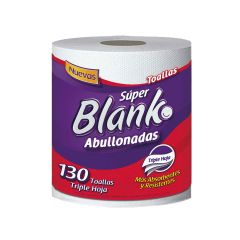 Toallas De Cocina Abullonadas Súper Blanko Triple Hoja X 130 Toallas