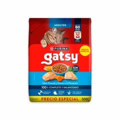 Alimento Gatsy 500g Adulto Pes/salm P/es