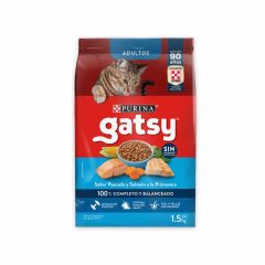 Alimento Para Gato Gatsy Adultos Sabor A Pescado Y Salmón x 1500gr