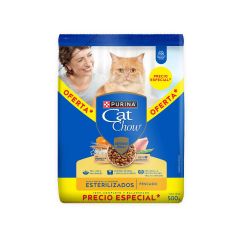 Alimento Para Gato Cat Chow Esterilizados Sabor A Pescado X 500gr