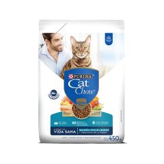 Alimento Para Gato Cat Chow Vida Sana Defense Plus+ Sabor A Salmón Y Pollo X 450gr