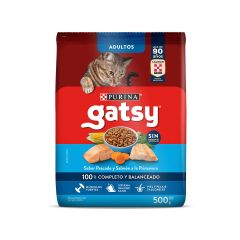 Alimento Para Gato Gatsy Adultos Sabor A Pescado Y Salmón x 500gr