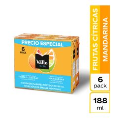 Bebida Del Valle 188m 6u Frutas Cit/mand