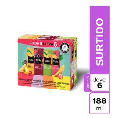 Refresco Del Valle Sabores Surtidos Tetrapak x 188ml Pague 5 Lleva 6 Unidades