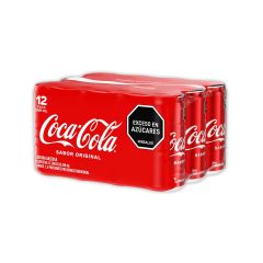 Bebida Gaseosa Coca Cola Sabor Original Lata X 269ml X 12 Unidades