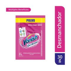 Desmanchador En Polvo Vanish Oxi Action Sin Cloro Ropa Color Doypack X 30gr