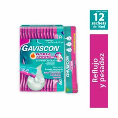 Gaviscon Doble Acción Sabor Menta x 10 ml x 12 Sachets