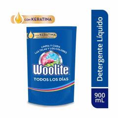 Detergente Líquido Woolite Todos Los Días Con Keratina Doypack x 900ml
