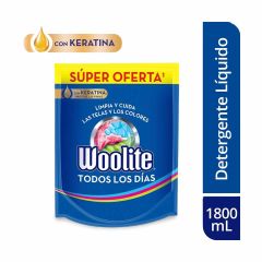 Detergente Líquido Woolite Todos Los Días Con Keratina Doypack x 1800ml