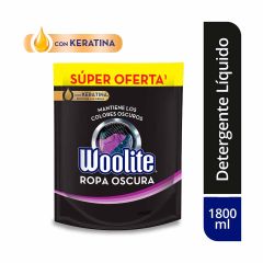 Detergente Líquido Woolite Ropa Oscura Con Keratina Doypack x 1800ml