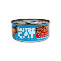 Alimento Húmedo Para Gato Nutrecat Gourmet Sabor A Atún Y Pargo Lata x 85gr