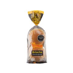 Pan Hamburguesa Brioche Perman Con Fibra x 305gr x 4 Unidades