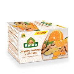 Aromáticas Hindú Jengibre, Naranja Y Cúrcuma x 30gr x 20 Sobres