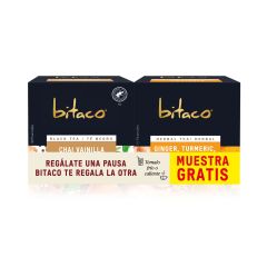 Aromáticas Bitaco Chai Vainilla X 20g X 10 Sobres Gratis Bitaco Ginger Turmeric Y Pineapple X 20gr