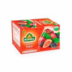Aromáticas Hindú Frutos Rojos Mora, Fresa Y Flor De Jamaica x 20gr x 20 Sobres