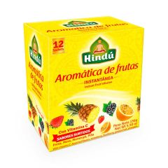 Aromáticas Instantáneas Hindú De Frutas Con Vitamina C Surtidas Fresa, Mora, Maracuyá Y Piña x 156gr x 12 Unidades