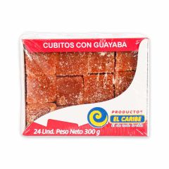 Bocadillos El Caribe Cubitos Con Guayaba x 300gr x 24 Unidades