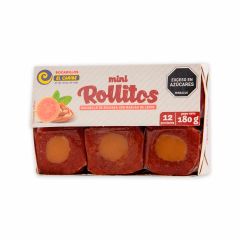 Bocadillos El Caribe Mini Rollitos De Guayaba Con Manjar De Leche x 180gr x 12Unidades