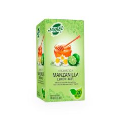 Aromáticas Jaibel Frutal Manzanilla, Limón Y Miel x 18gr x 20 Sobres