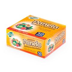 Aromáticas Jaibel Panela Sabores Surtidos Durazno, Maracuyá, Limón, Frutos Rojos Y Yerbabuena x 300G x 50 Sobres