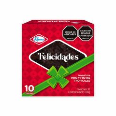 Ponqué Ramo Felicidades Con Vino Y Frutas Tropicales x 500gr