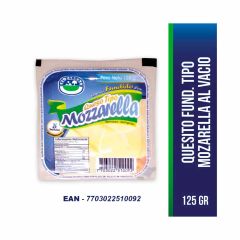 Queso Fundido Tipo Mozzarella El Zarzal Tajado x 125gr