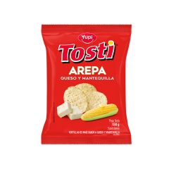 Tosti Arepas Yupi Queso Y Mantequilla X 150gr