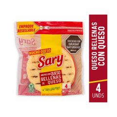 Arepas De Queso Rellenas Con Queso Sary Sin Gluten x 380gr x 4 Unidades