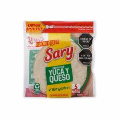 Arepas De Yuca Con Queso Sary Sin Gluten x 300gr x 5 Unidades