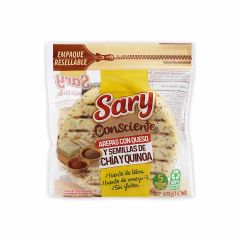 Arepas De Queso Y Semillas De chía Y Quínoa Sary Consciente Sin Gluten x 400gr x 5 Unidades